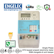 Single Phase Keypad STS Token Prepayment Electricity Meter GSM remote chargable