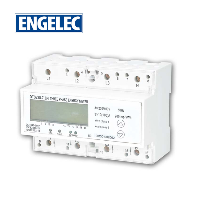 EEDTS238-7 ZN Three Phase Multi-function Din-rail Energy Meter with RS485 Communication 7P