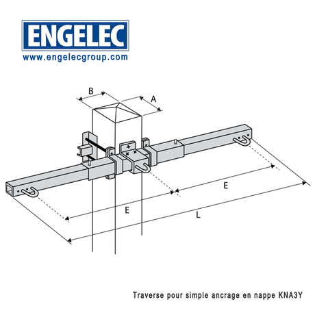 Traverse pour simple ancrage en nappe horizontale KNA3 Y3150S
