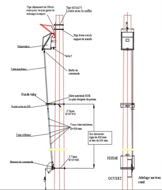 ENGELEC disjoncteur poteau D265T installation