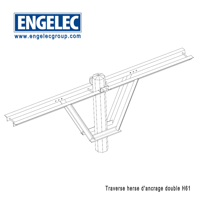 Traverse herse d'ancrage double H61