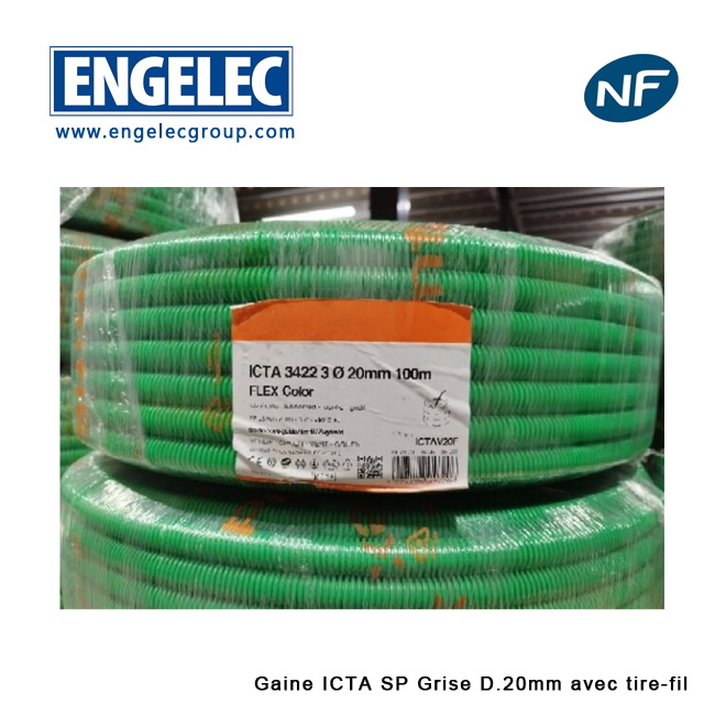 Gaine TPC bleu Diamètre 50 mm longueur 50 m avec tire-fil