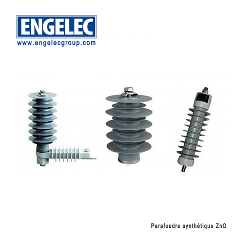 Parafoudre à oxyde de zinc et avec enveloppe synthétiquede 3 kV à 36 kV