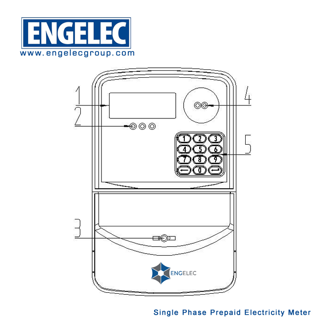 Single Phase Keypad Sts Token Prepaid Electricity Meter From Engelec Power