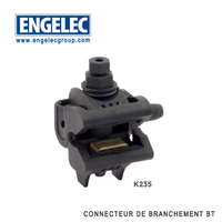 Connecteur de branchement pour conducteur nu avec raccordement à double étape